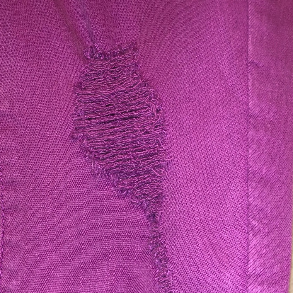 Bebe Heartbreaker Skinny Violet Denim Pants - Picture 3 of 6